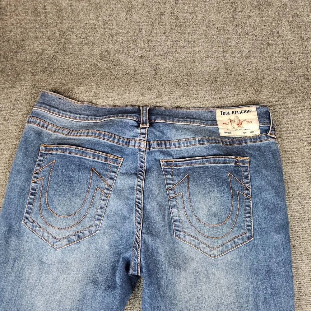 True Religion Rocco Relaxed Skinny Jeans Mens 40x34 Blue Medium Wash Denim